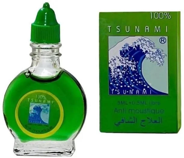 TSUNAMI Ointment 3ml for Flu-Colds Headaches & Mosquito Itch 10 Pack Liquid Bottle Body Pain Relief…