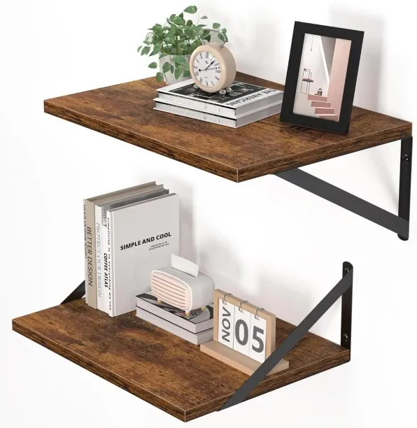 WEIWEISTORE timber Wall-mounting Book Shelf