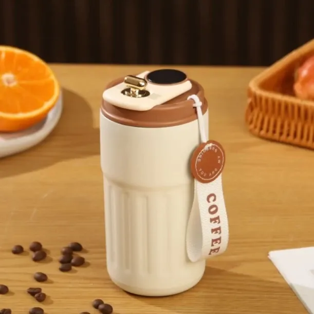 Coffee Temperature Display Stainless Steel Thermos Cup 450 ml Flask
