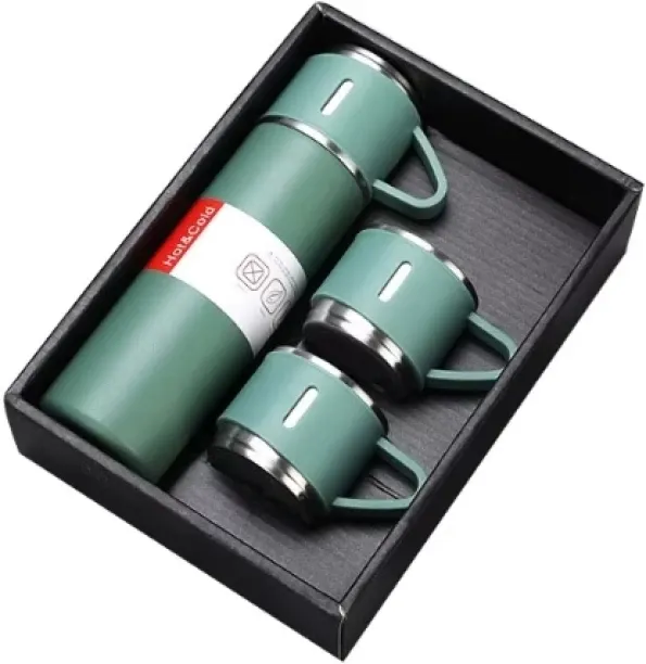 Phronex Stainless Steel Vacuum Flask With 2 Cups 500 ml Flask