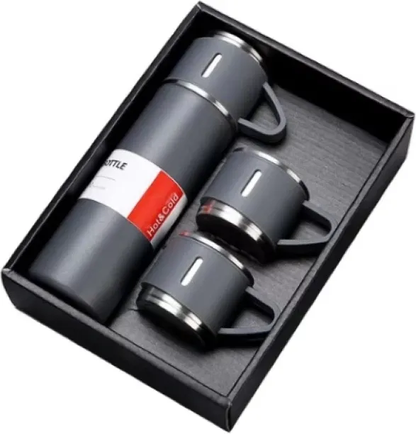 Phronex Stainless Steel Vacuum Flask With 2 Cups 500 ml Flask