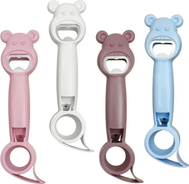 ONESTOGO 4 in 1 Beer Bottle Opener, Cute Bear Multifunction Jar Opener Kitchen Tools, Protect the N…