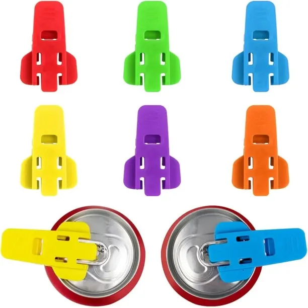 ONESTOGO 6 Pcs Manual Easy Can Opener, 6 Colored for Soda Beer Can Opener Beverage Can Top Ring Ope…