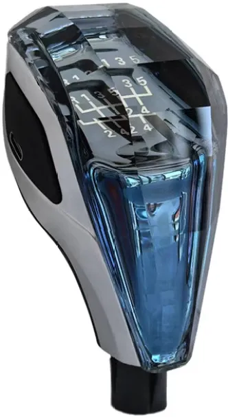 SHIJIN LED crystal gearshift lever, suitable for gearshift handle Brake Booster Carbon Fibre