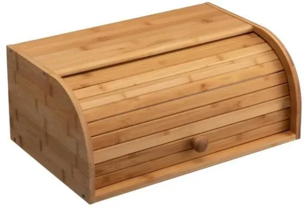 Kitchenware Bamboo Bread Storage Bin Box Bamboo Bread Basket