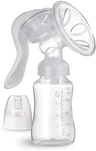 Tidecus Manual Breast Pump - Adjustable Suction Silicone Hand Pump Breastfeeding, & Accessories, Wh…