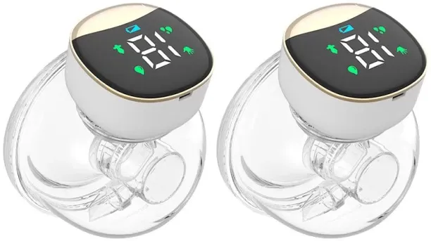BezosMax Wearable Breast Pump, Hands Free Breast Pump 4 Modes & 6 Levels, Low Noise Electric Breast…