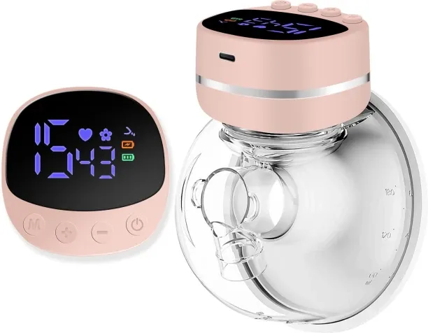 Tidecus Hands-Free Wearable Electric Breast Pump,Suction/Express/Massage/Mixed Modes, 15 Gears,LCD …