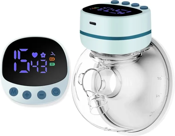 Tidecus Hands-Free Wearable Electric Breast Pump,Suction/Express/Massage/Mixed Modes, 15 Gears,LCD …