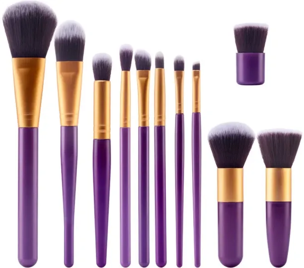 ALANES 11 Piece Cosmetic Foundation Blush Soft Makeup Brush Set