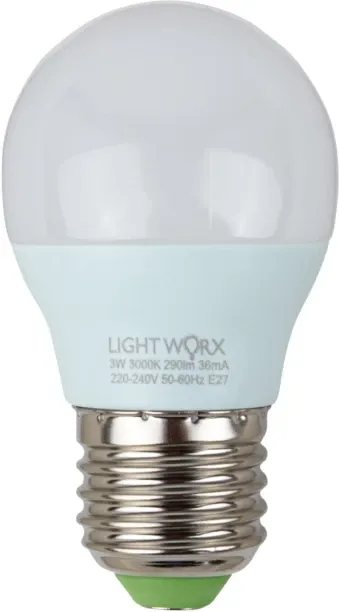 Lightworx 3 W Round E27 LED Bulb