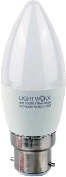 Lightworx 5 W Candle B22 LED Bulb