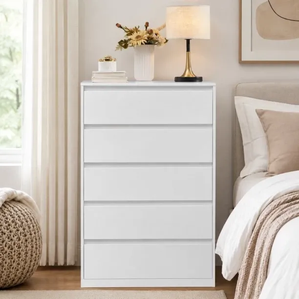 Bragg Verona 5 Drawer Engineered Wood Free Standing Chest of Drawers
