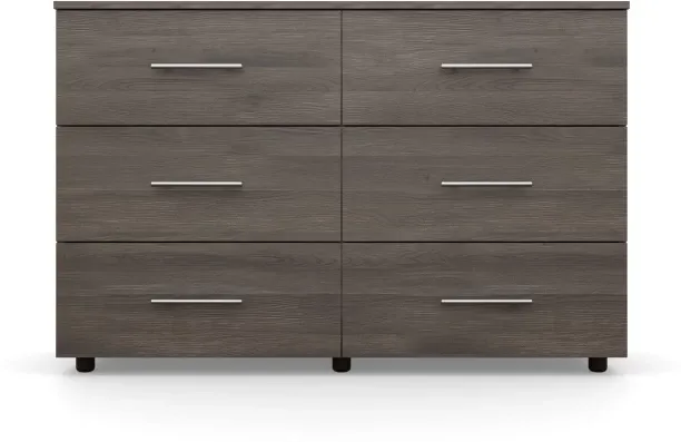 BAM! Oslo Deluxe Dressing Table - Roughsawn Oak Engineered Wood Free Standing Chest of Drawers