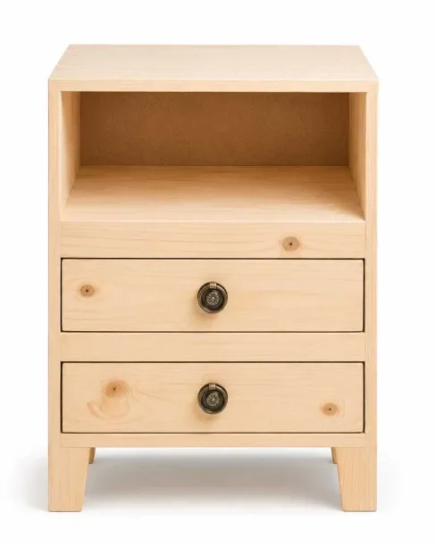traderootswoodworx 2drawer shelf Solid Wood Free Standing Pedestal