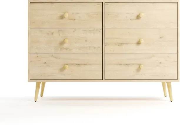 BAM Scandinavian Dressing Table - Brookhil Engineered Wood Free Standing Chest of Drawers
