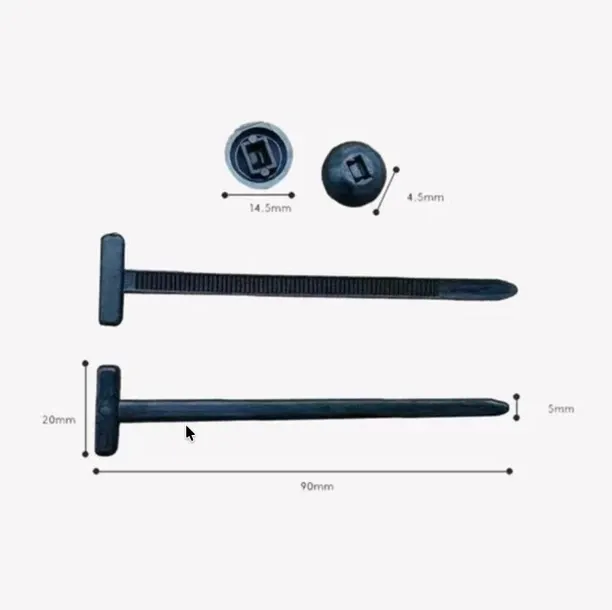 DIY Push Mount Cable Ties with Hole Plugs and Coated Safety Work Gloves / Plastic Flexible Straps C…