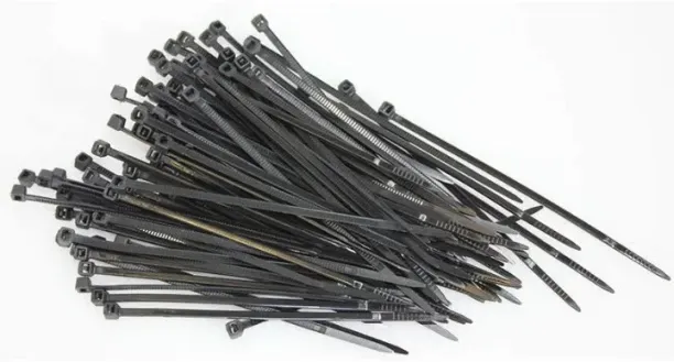 Shopcom Cable Ties, Black, 4.8mm x 200mm, 100 Pieces Plastic Beaded Cable Tie