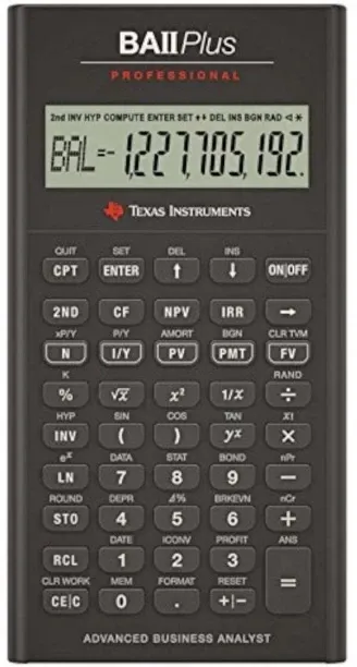 Texas Instruments BA II Plus Professional Financial Financial  Calculator