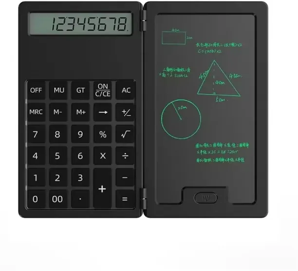 Fantasy Town Multifunctional Mini Foldable 12-Digit Scientific Calculators with LCD Notepad Writing…