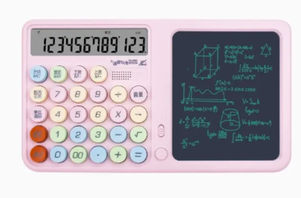 XINhui 12 digit desktop calculator with writing board, foldable standard function desk notepad and …