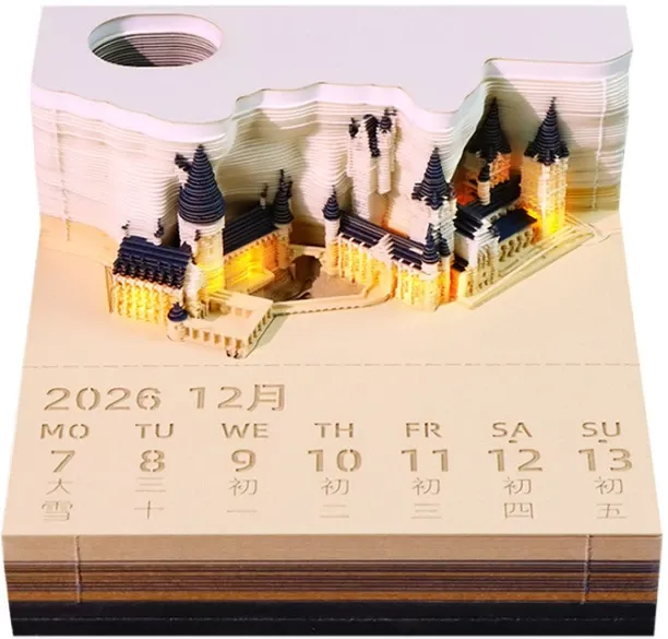 Flycross 3D Castle Desk Calendar 2026 2026 Digital Calendar Calendar
