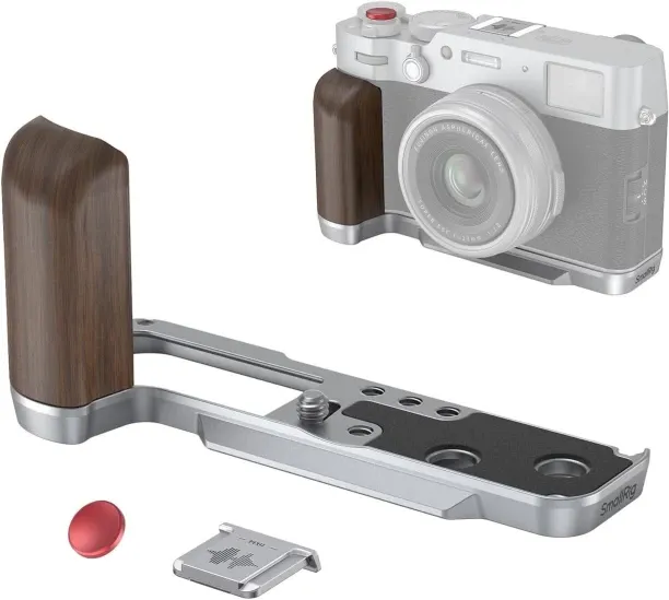 Wagu drum Wooden L-Shape Grip for X100VI / X100V Camera, Built-in Quick Release Plate for, with Shu…