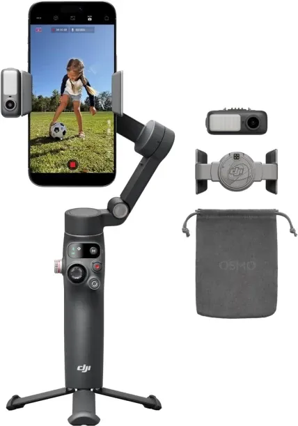 Flycross Osmo Mobile 8 Advanced Tracking Combo Gimbal Stabilizer for Phone, AI Native Tracking with…