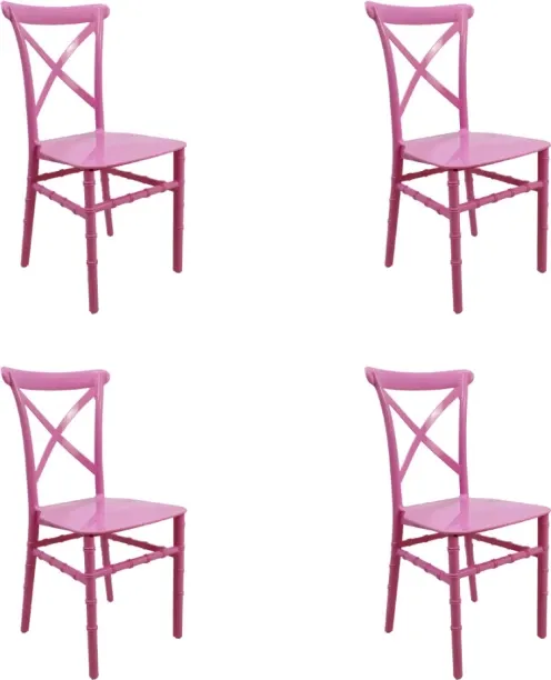 buthelezi Kiddies Cross-back Pack Of 4 Pink Chair