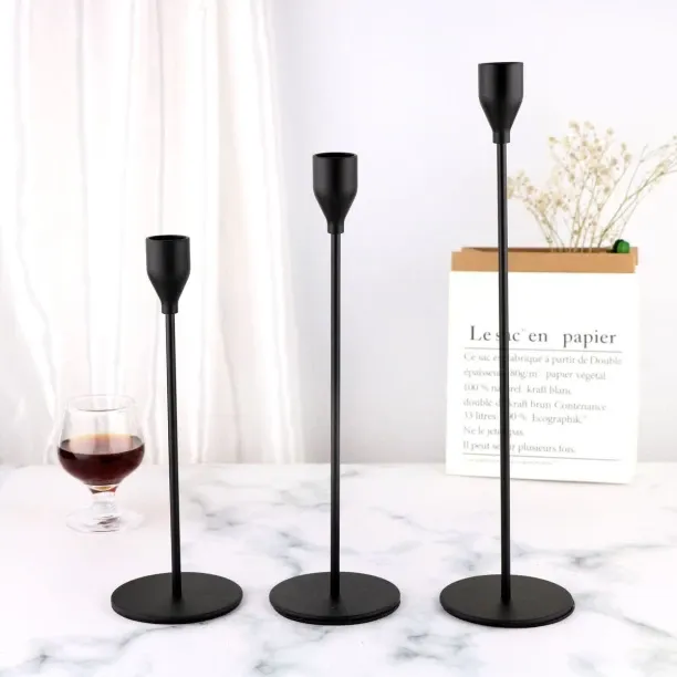 Sikandar Stainless Steel Candle Holder Set