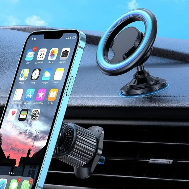 LAHDEK UBeesize Magnetic Car Mount with 44 Powerful Magnets and 2 Bases - Magnetic Phone Holder for…