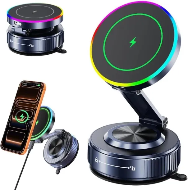 Shiyuan for MagSafe Car Mount Charger[15W Wireless Fast Charging], Car Vacuum Magnetic Phone Holder…