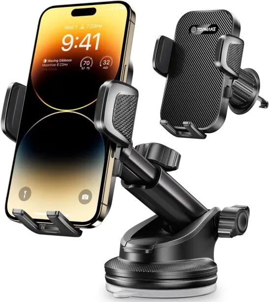 Jingchao Topmake Car Phone Holder Mount,【2025 Upgrade】 3-in-1 Cell Phone Holder for Car, Dashboard …