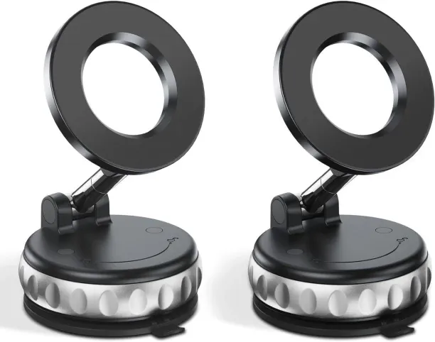 Junxidz 2-Pack Vacuum Suction Magnetic Phone Holder for Car Dashboard, Windshield - Hands-Free Stro…