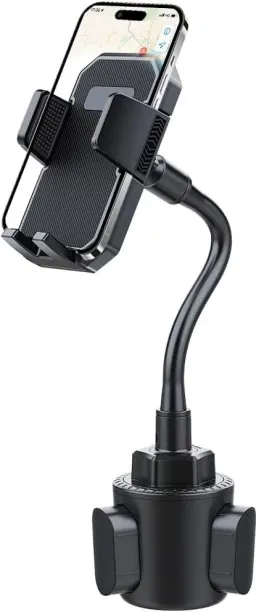 Shiyuan Car Cup Holder Phone Mount, 2 in 1 Adjustable 360° Rotation Vehicle Cellphone Cradle with E…