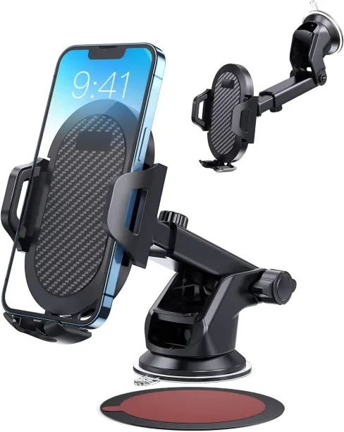 Junxidz Car Phone Holder Mount, [Strong Suction Cup] [Military Grade Durable] for Windshield and Da…
