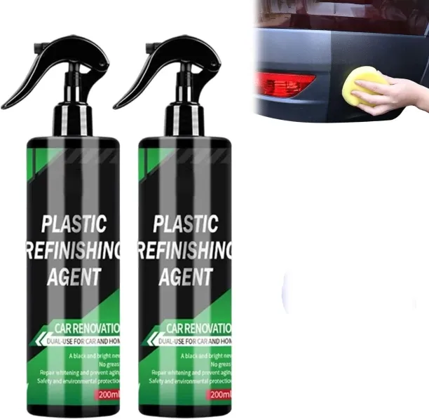 Duomi 2PCS Car Interior Plastic Renovation Spray, Automotive Plastic Restorer, Plastic Trim Restore…