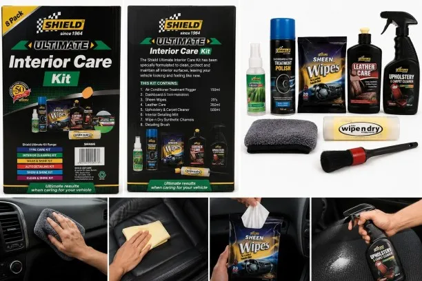 SHIELD INTERIOR CLEANING KIT 8PC 3712  Car Interior Cleaner