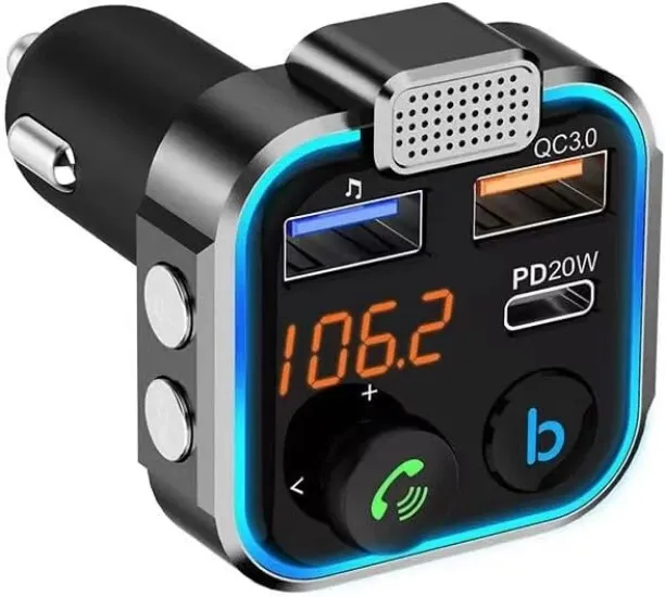 WEIWEISTORE v5.0 Car Bluetooth Device with FM Transmitter