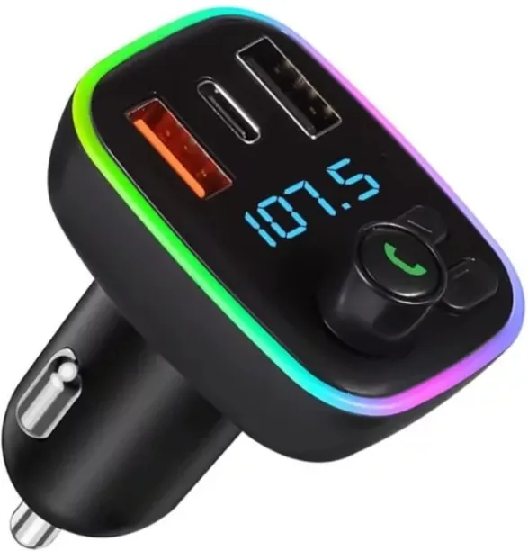 Generic v5.0 Car Bluetooth Device with FM Player, Car Charger, MP3 Player, Audio Receiver