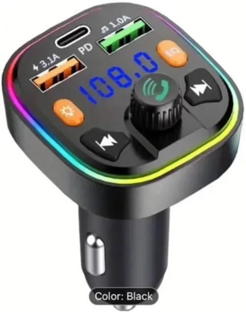 Generic v5.0 Car Bluetooth Device with Car Charger, MP3 Player, FM Player