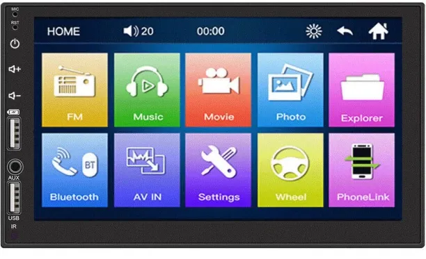 P Conepts 7" Touch Screen Car Radio Double Din Car RadioMP5 MP3 USB BT Player Steering Wheel Contro…