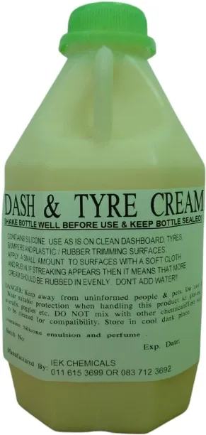 IEK Chemicals Dash and Tyre Cream Liquid  Polish for Tyres, Dashboard, Bumper, Leather