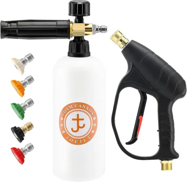 Junxidz Pressure Washer Gun with Foam Cannon, Car Wash Foam Gun with 1/4” Quick Connector, 5 Pressu…