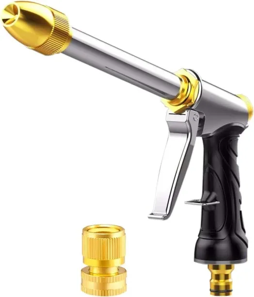 Junxidz Upgrade Water Hose Nozzle Long Rod Garden Hose Nozzle Heavy Duty metal Brass sprayer 360° R…
