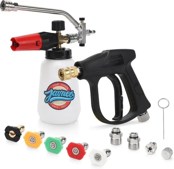 Junxidz Foam Cannon for Pressure Washer Gun Kit with Dual Connector Accessory, Car Wash Foam Gun wi…