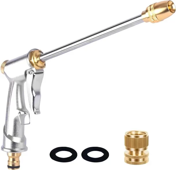 Junxidz Hose Sprayer Nozzle Heavy Duty, High Pressure Hose Nozzle Water Adjustable Spray Gun Metal …