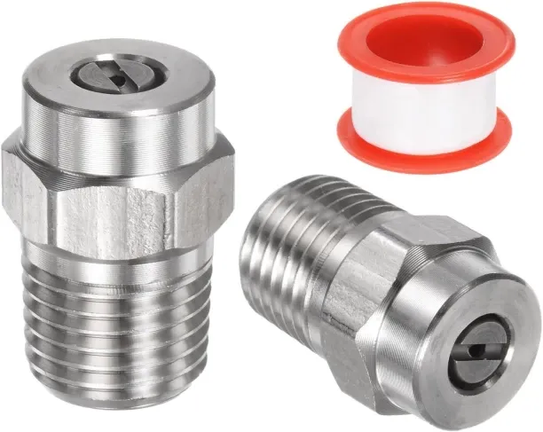 Junxidz 2 Pack Surface Clean Tips - 25 Degree 1/4\" NPT Male #25050 Pressure Washer Nozzles Cleaner…