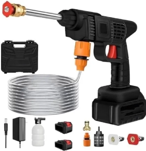 Generic Rechargeable High-Pressure 48V Car Washing Machine Gun Set With 2 48V Lithium Batteries Pre…