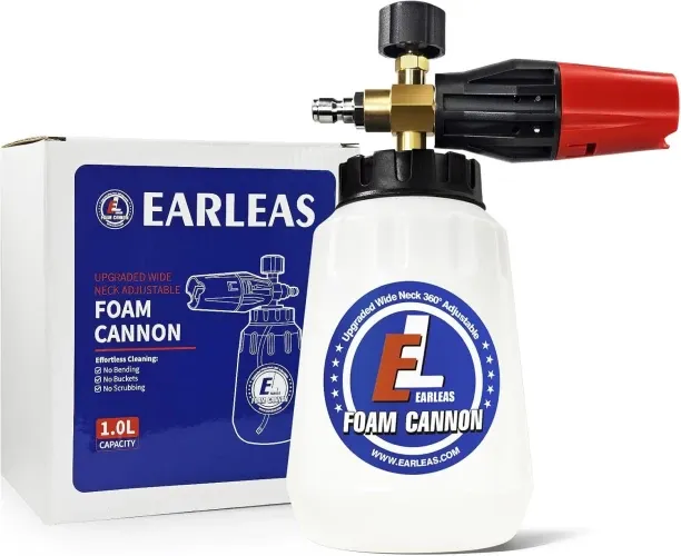 Junxidz Foam Cannon for Pressure Washer, 1 Liter Bottle, 1/4 Inch Quick Connector, Professional Sno…